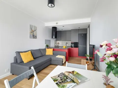 Red and Grey Apartment for 8 People in Poznań with Parking by Noclegi Renters, photo 6 of 10